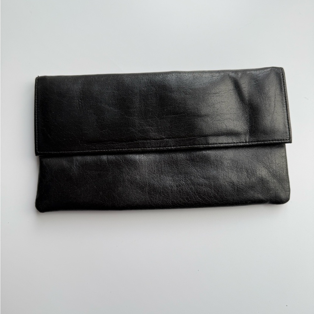 Black Leather Clutch